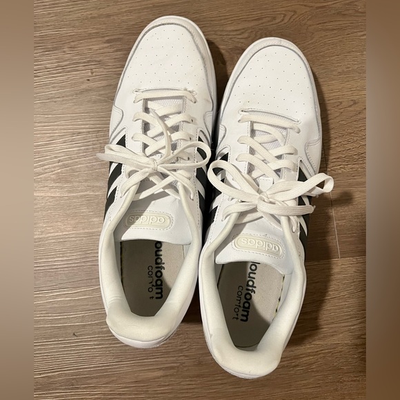 White and black adidas sneakers size 14. - Picture 4 of 5